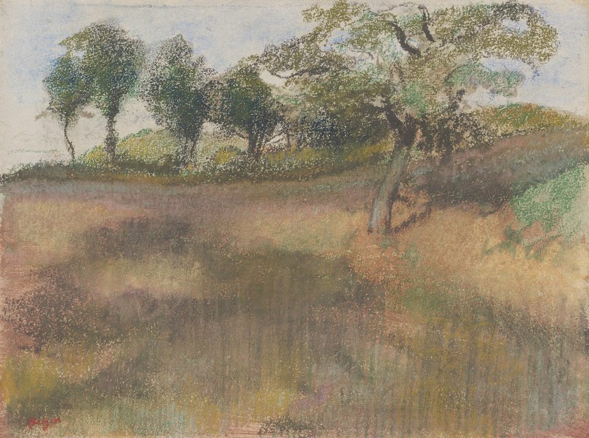 Edgar Degas, Plowed Field Bordered by Trees, c. 1892.jpg