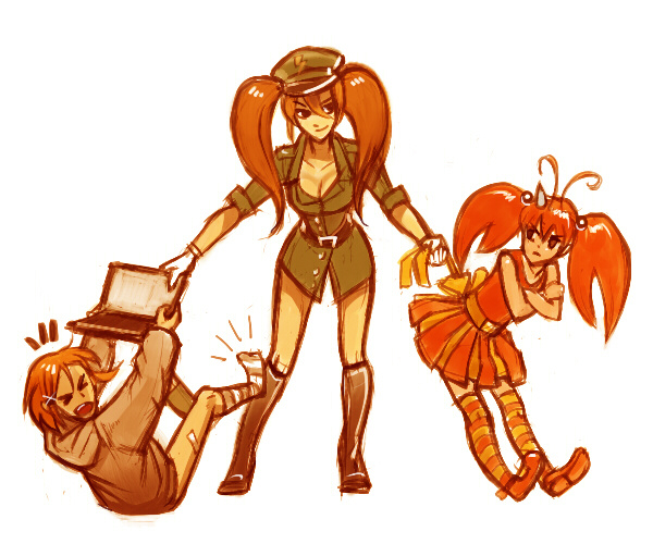 Удерживает Хикка-тян и Ракотян