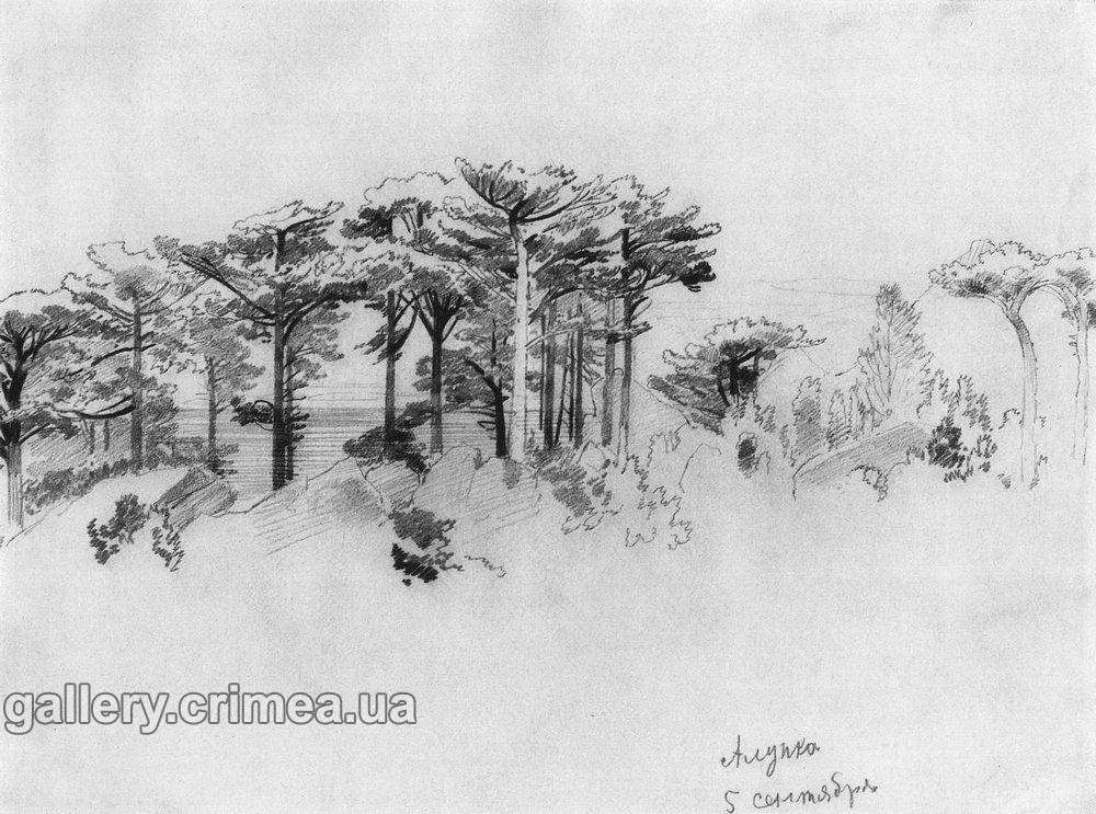 Сосны над морем. Алупка. 1879