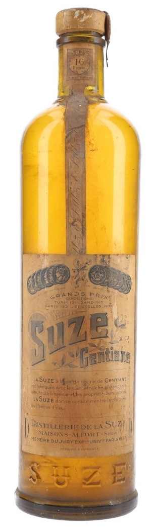 бутылка 1950-х годов Gentiane 16° градусы только вверху