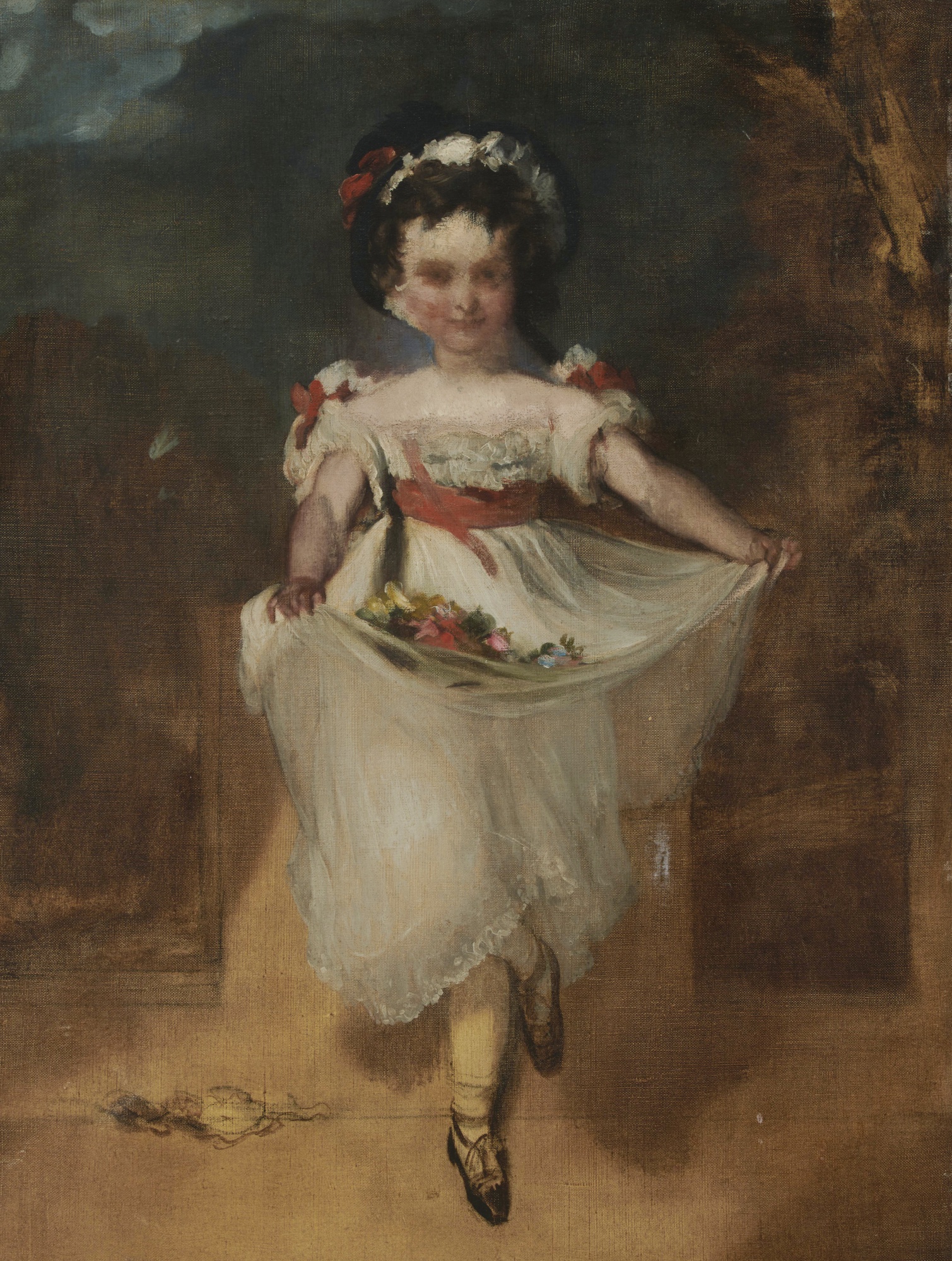 Degas - FILLETTE PORTANT DES FLEURS DANS SON TABLIER, circa 1860-62.jpg