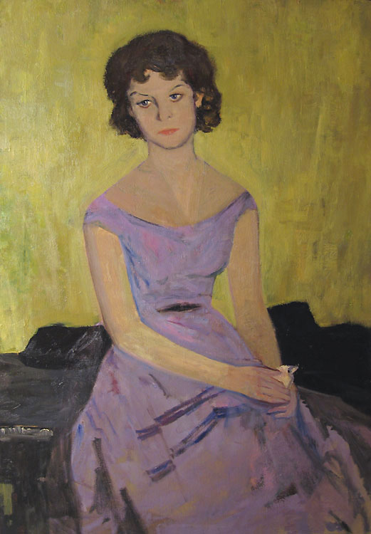 Вовкушевский Р. Девушка в сиреневом платье. 1958