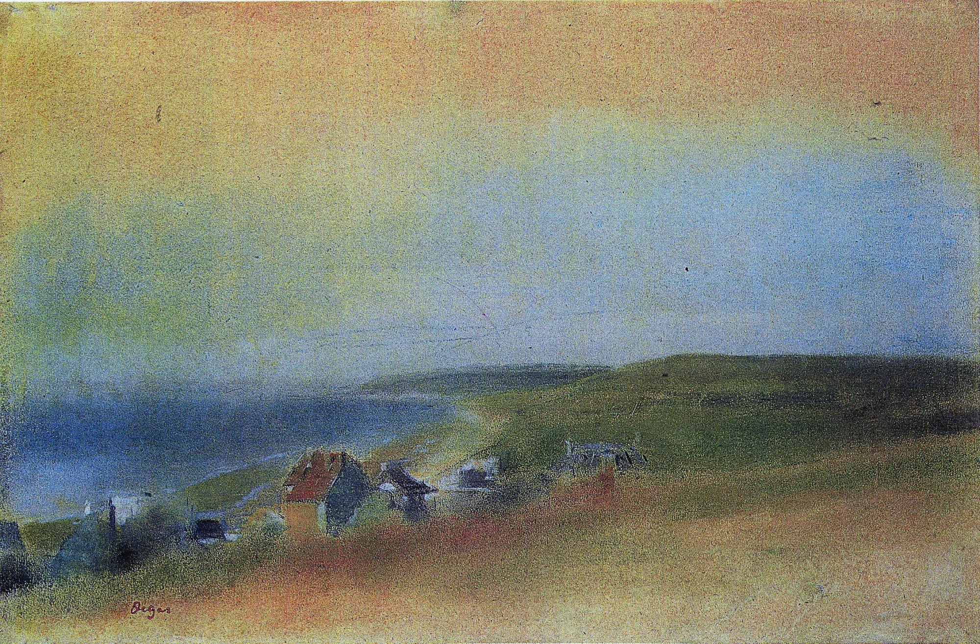 Degas - Houses on the Sea Shore, Circa 1869.jpg