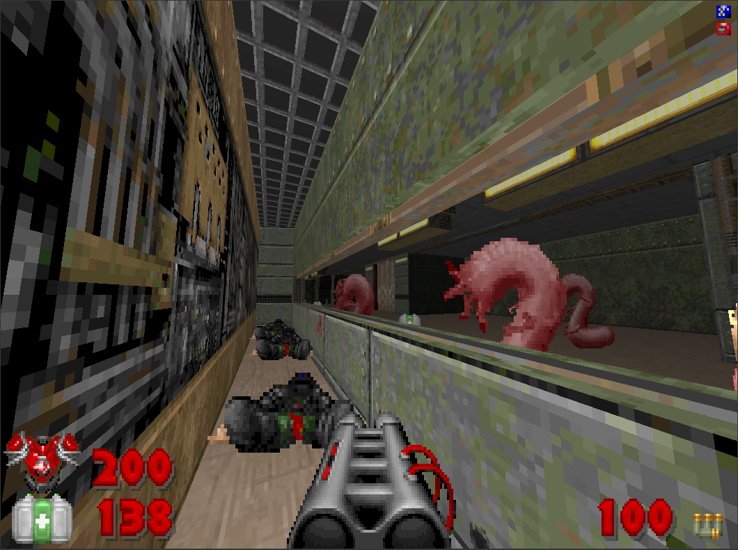 Игрок укрылся в стороне. «Пинки» сюда не могут пройти. Уровень 4