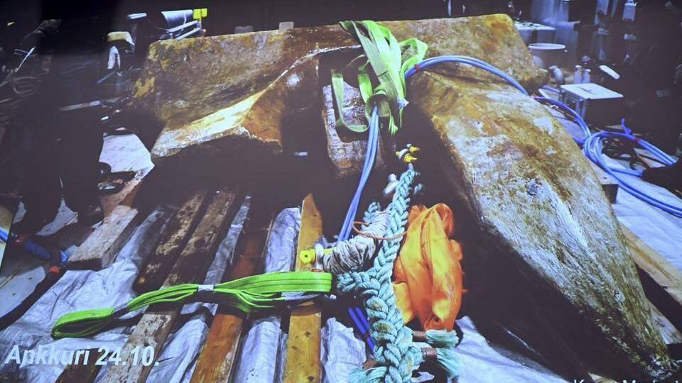 Обломок якоря, зацепившего трубопровод Balticconnector (2023)