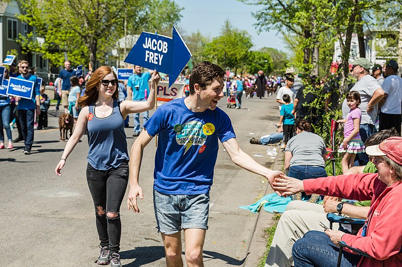 Jacob Frey for Mayor at Minneapolis MayDay Parade 2017 (34360667012).jpg