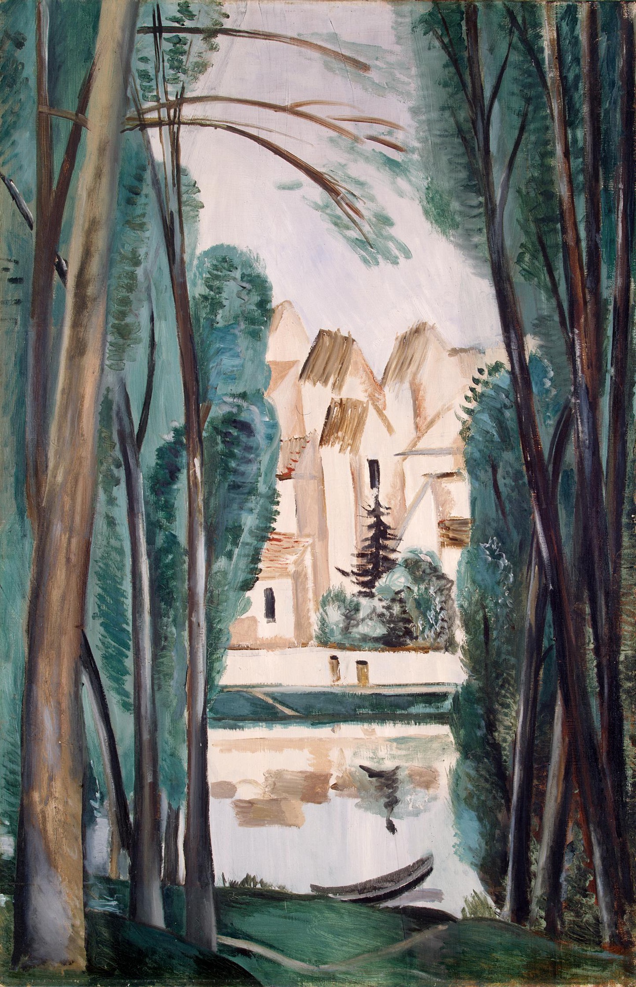 Файл:Андре Дерен - Пейзаж с лодкой у берега - Эрмитаж.jpg