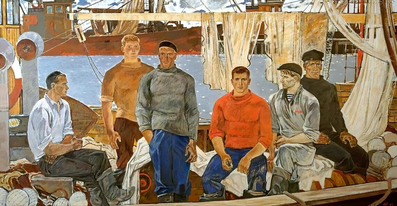 Ломакин Н. Г. Балтийские рыбаки. 1964