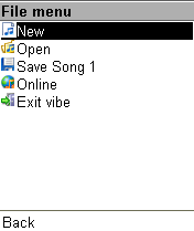 Основное меню приложения.