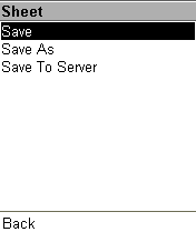 Меню таблицы.