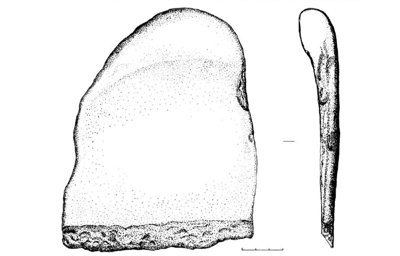 Рисунок куранта зернотёрки с Яломанского городища[16]