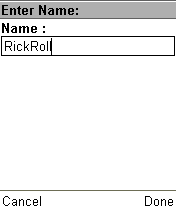 Имя сохраняемой мелодии