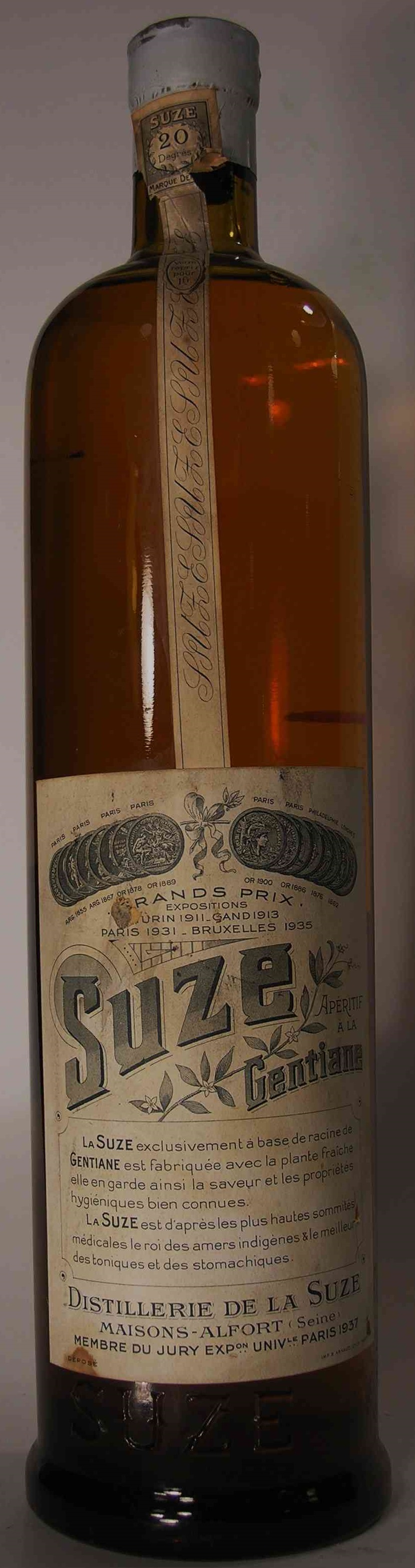 бутылка Gentiane 20° ч/б медали