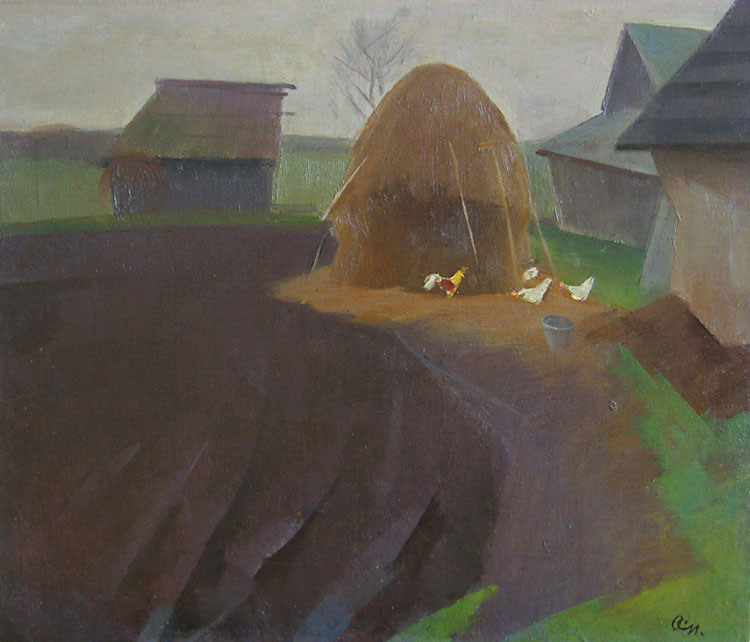 Осипов С. Стожок. Дождливый день. 1980