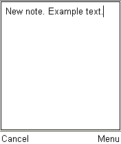 Создание новой заметки.