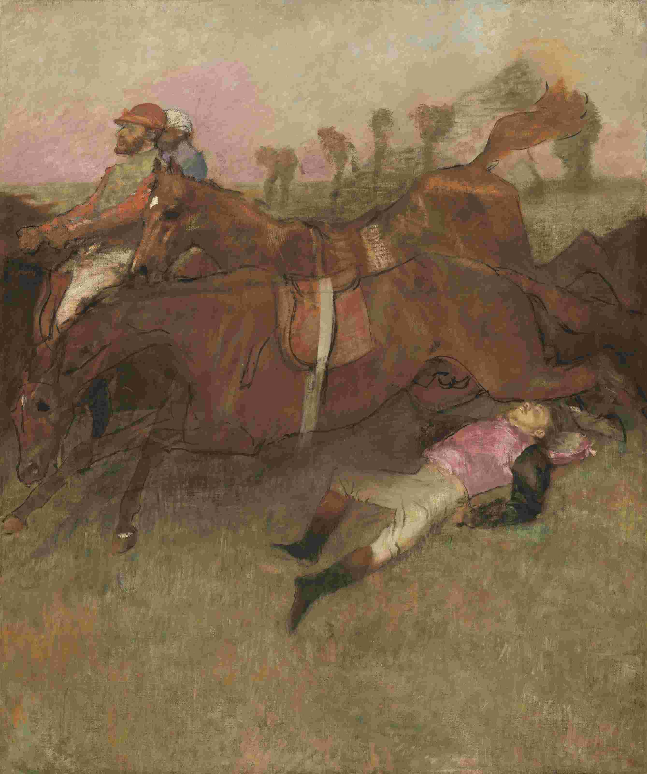 Scene from the Steeplechase The Fallen Jockey A20863.jpg