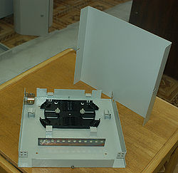 Оптический бокс для монтажа на стену на 12 коннекторов (волокон)