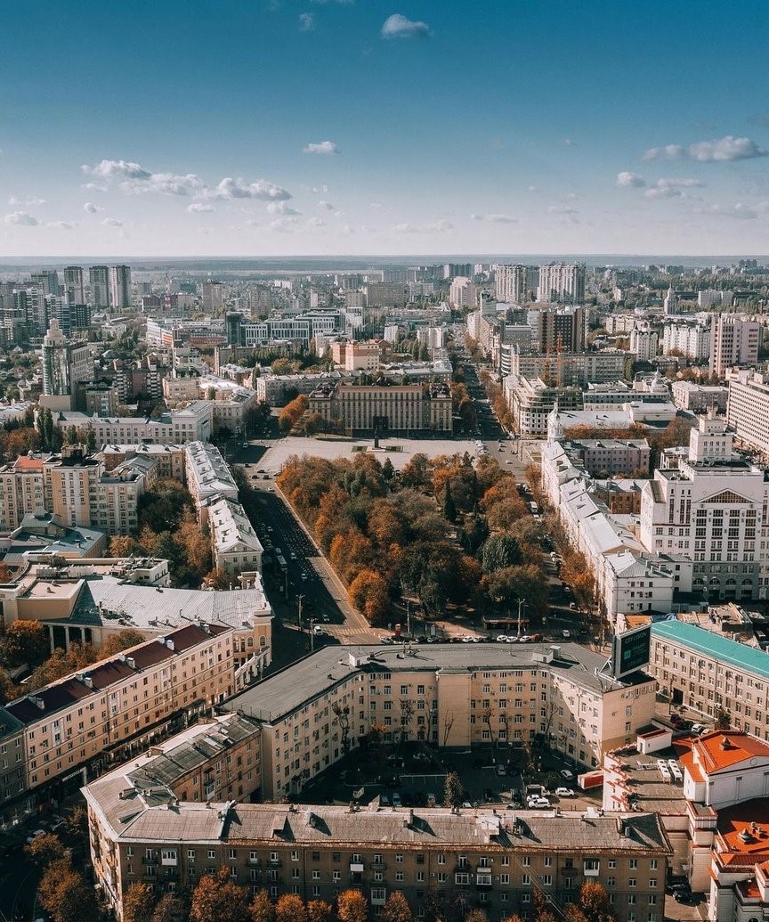 Кольцовский сквер, пл. Ленина, ВОНБ им. Никитина, здание Правительства ВО