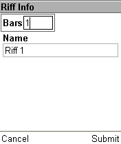Создание нового риффа.