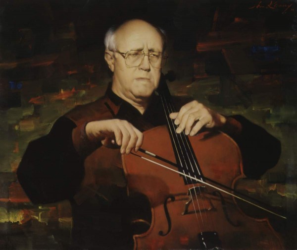 Портрет Ростроповича. 1994. Русский музей