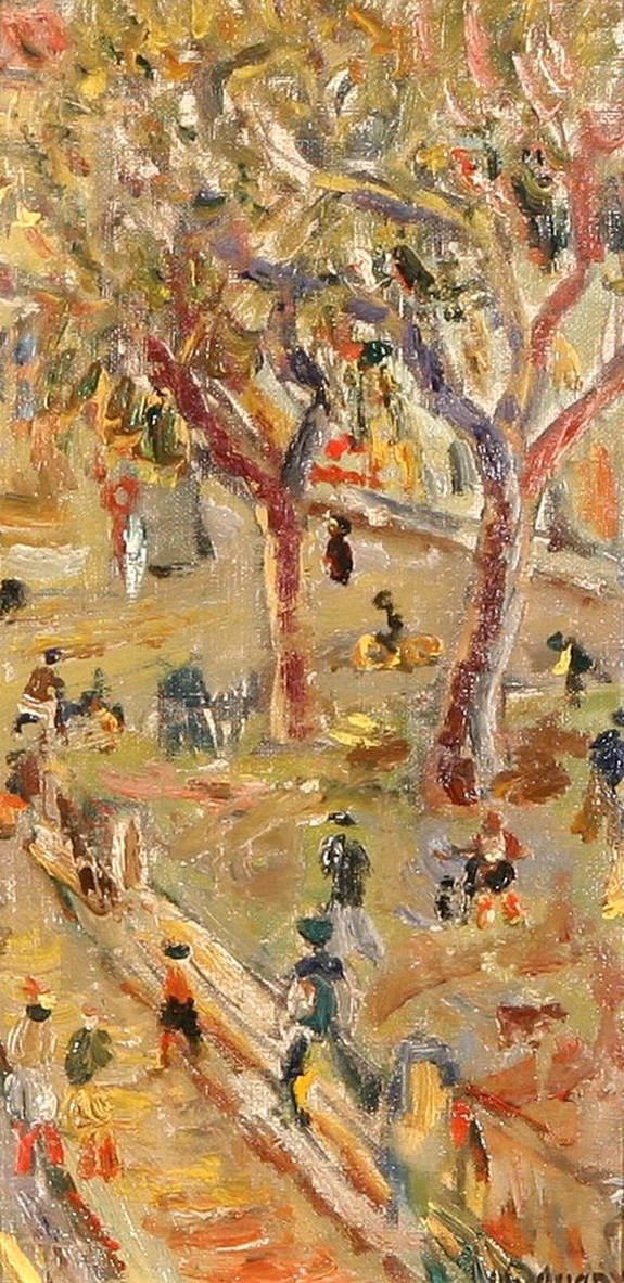 Вид на парк, Париж.