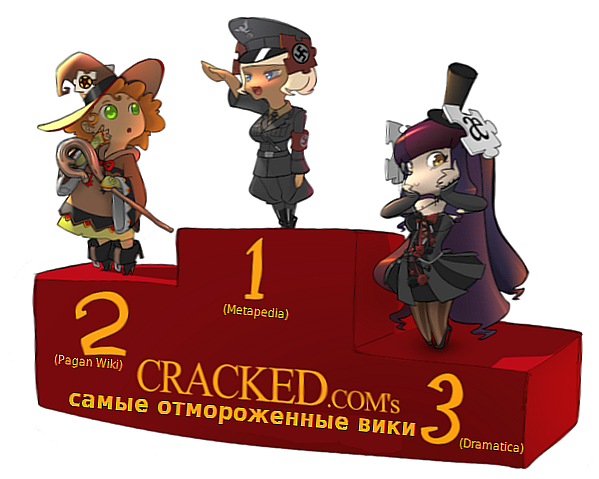В топе от сайта cracked.com «5 самых отмороженных википроектов» заняла третье место после Метапедии и Pagan Wiki[5]