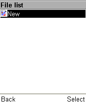 Список сохранённых файлов.