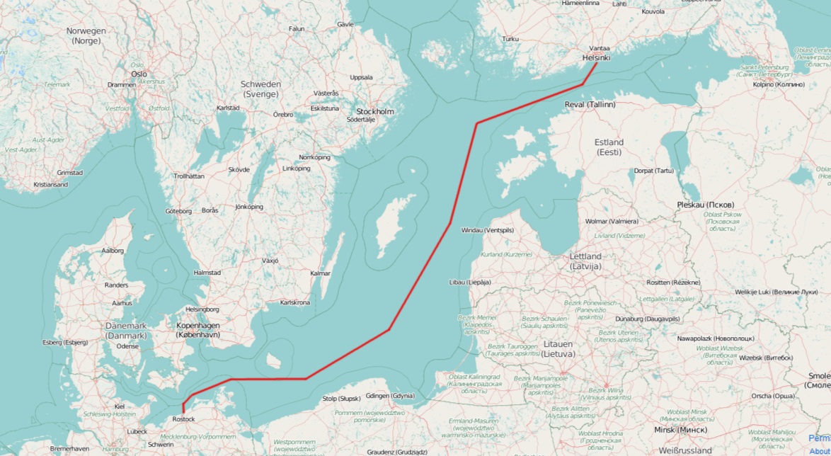 Схема расположения кабеля «C-Lion1»