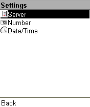 Меню настроек.