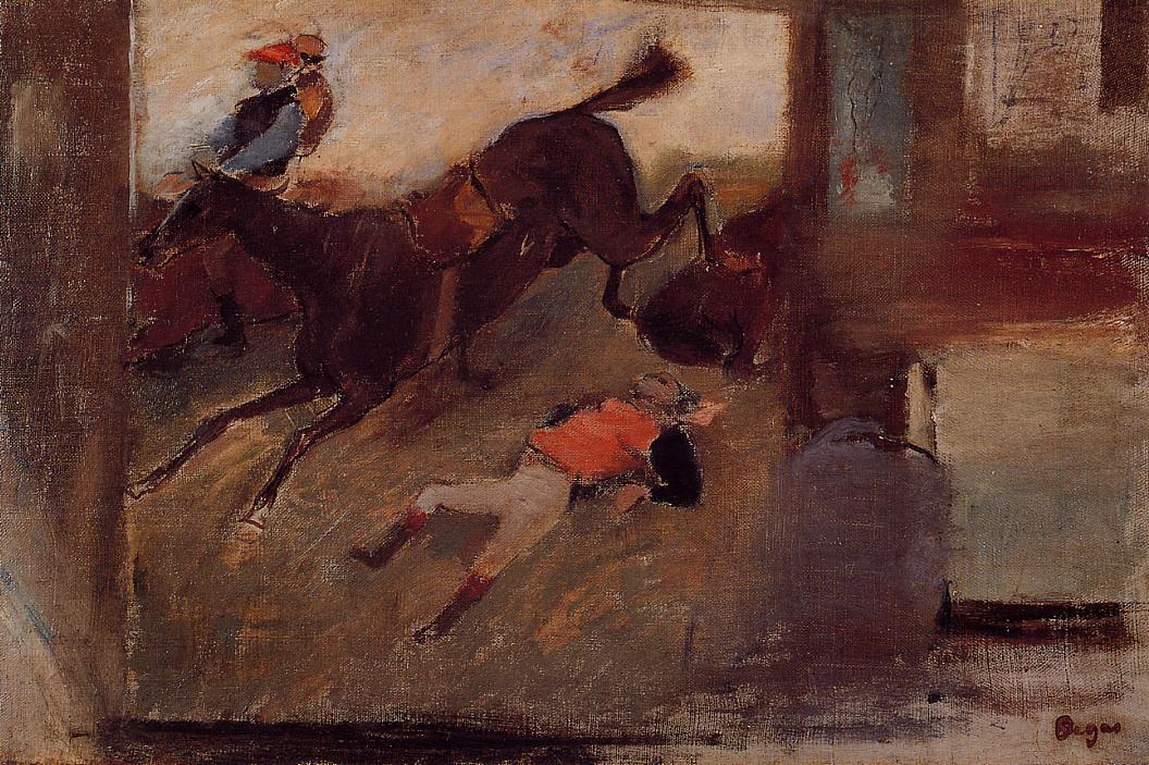 Degas - Studio Interior with 'The Steeplechase', circa 1881.jpg