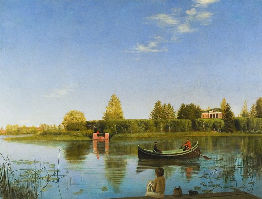 Файл:View of Ostrovki from Big Island by G.Soroka (1830-40s, Tver gallery).jpg
