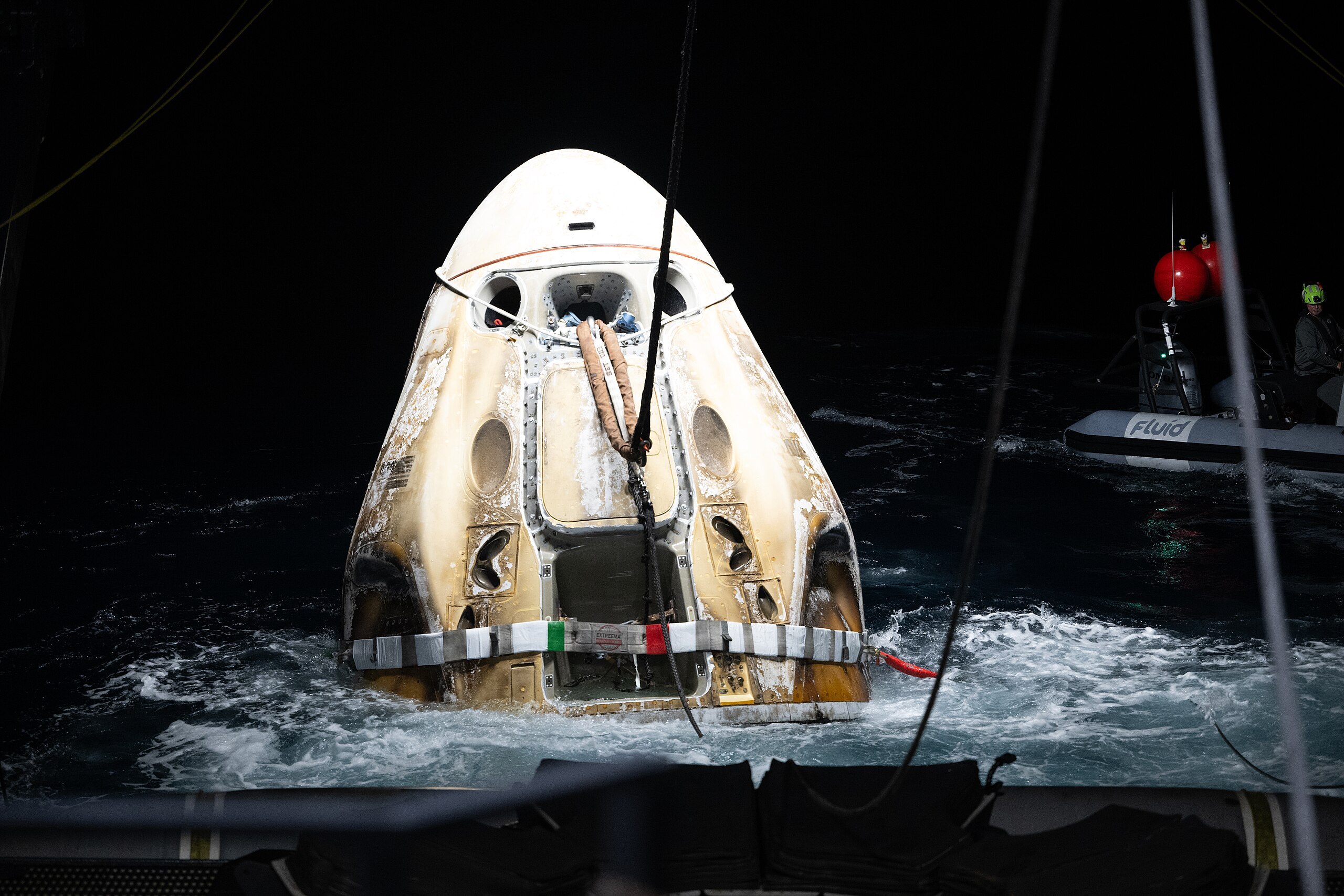 Приводнение корабля с миссией Crew-6