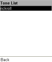 Список сохранённых рингтонов