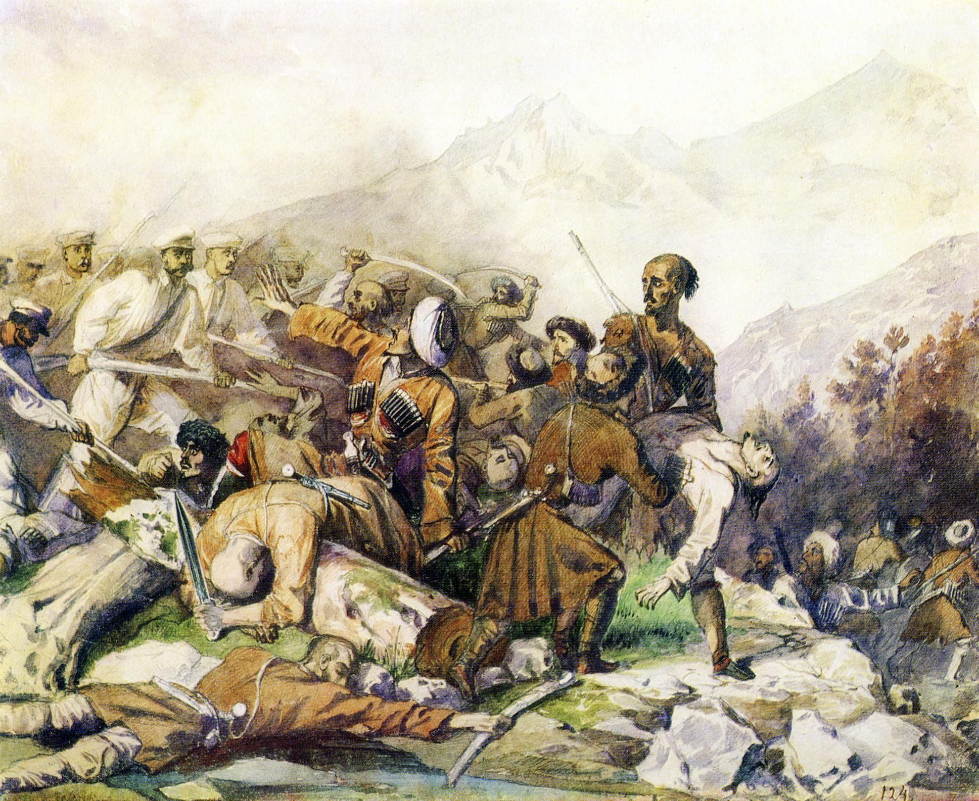 Г. Гагарин. Сражение при реке Валерик.jpg