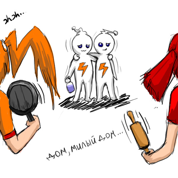 Токарев и Лирический в подпитии идут на Двач, где их ждут недовольные Двач-тян и СССР-тян