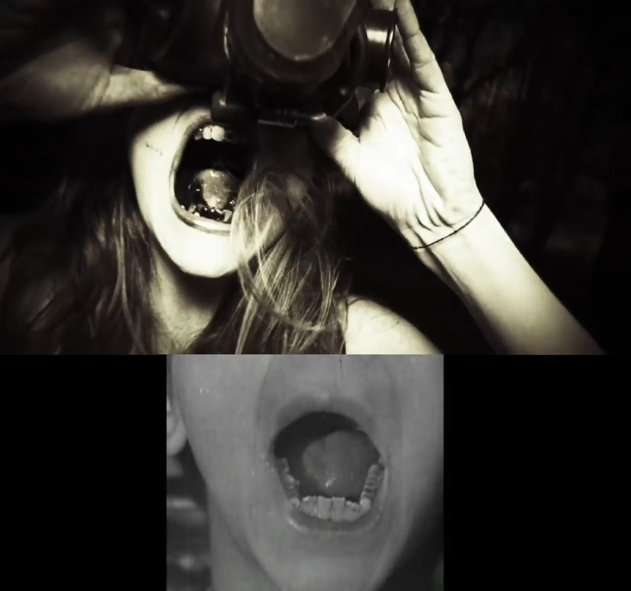 Уродливые зубы женщины-монстра в противогазе напоминают кадр из документального фильма того же Луиса Бунюэля «Земля без хлеба», в котором показана девочка с больными дёснами.