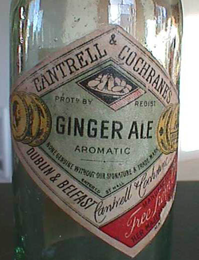 этикетка имбирного эля компании Cantrell&Cochrane’s