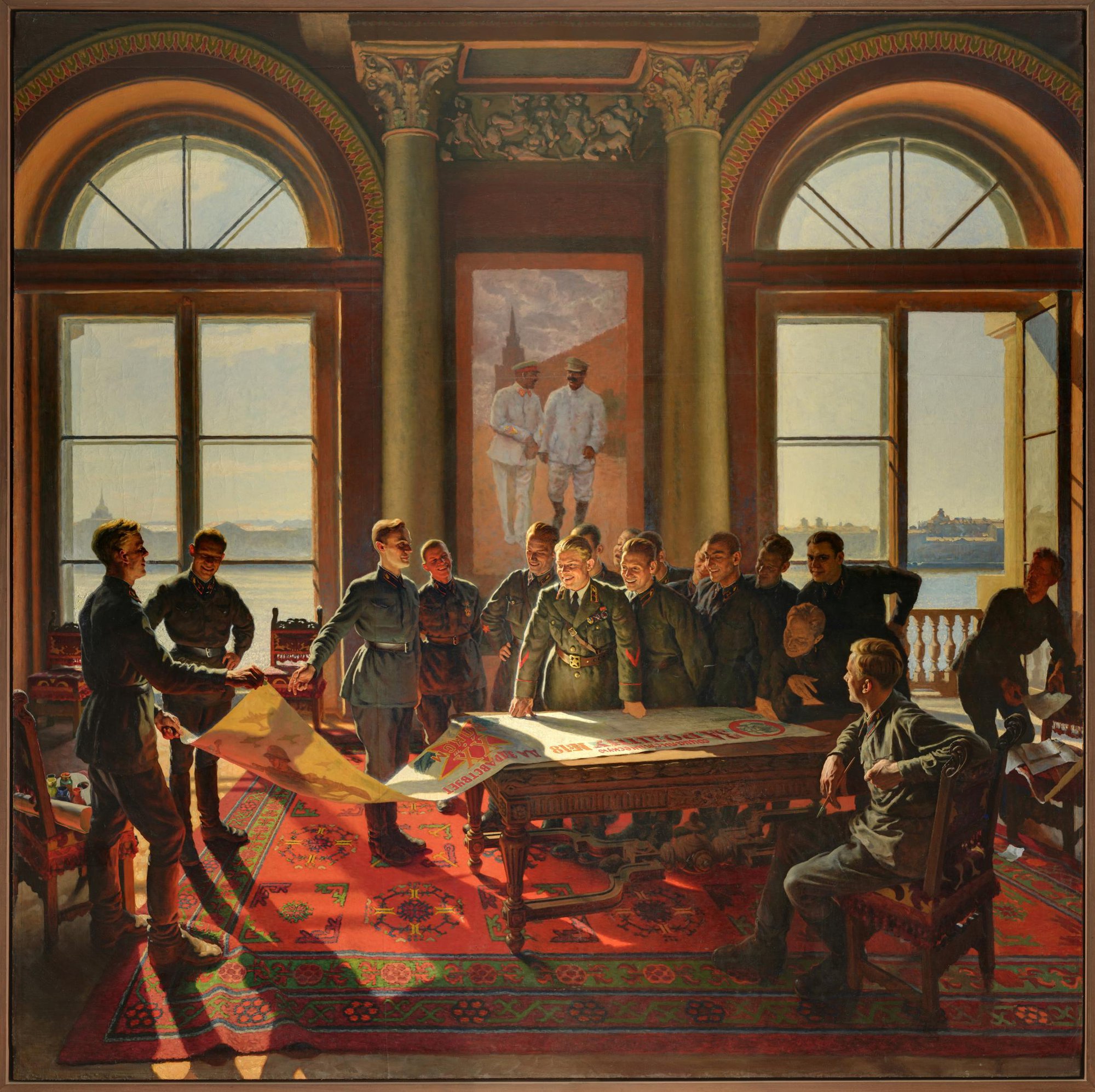 Файл:Александр Иванович Лактионов - Курсанты выпускают стенгазету - НИМ РАХ.jpg