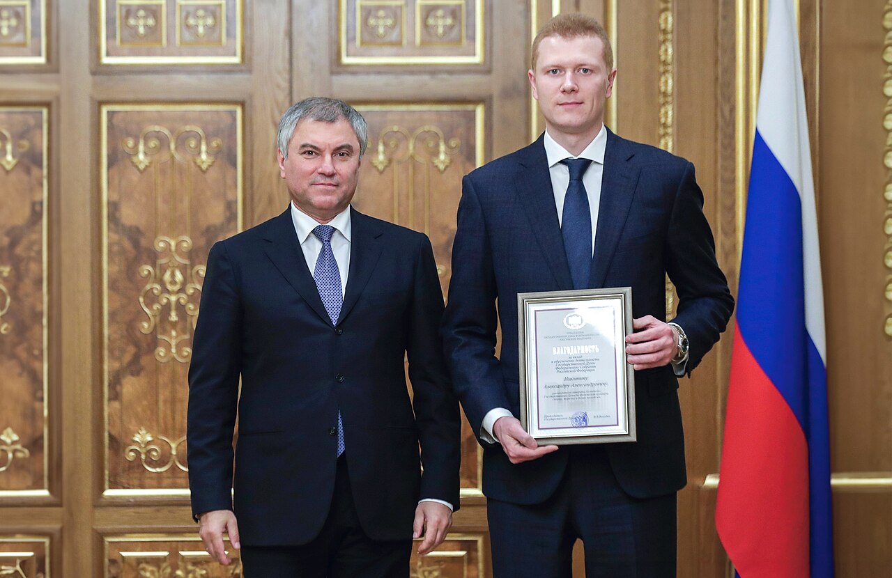 Председатель Государственной Думы В. Володин и Александр Никитин