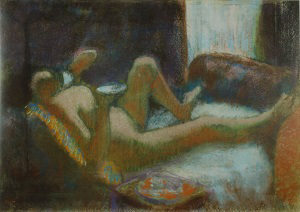 Femme nue couchée tenant une tasse 1507.jpg