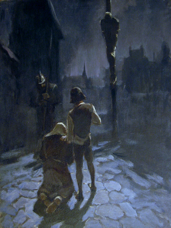 Л. Русов. Смерть отца. 1956