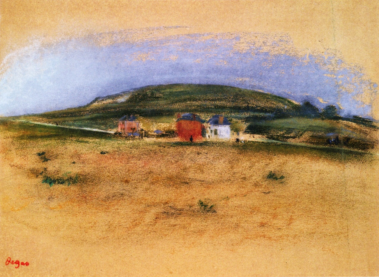 Degas - Houses sat the Foot of a Cliff, circa 1869.jpg