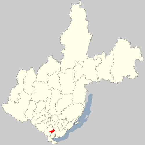 Ангарский район на карте