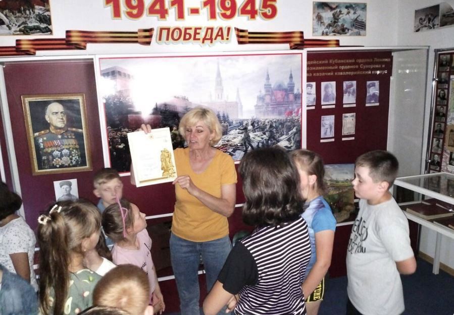 Фрагмент экспозиции, посвящённой Великой Отечественной войне. Экскурсия, 2023 год.