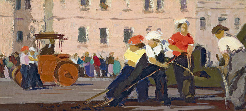 Ненартович А. Асфальтировщицы. 1961