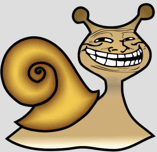 Улиточка с троллфейсом