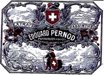 этикетка Edouard Pernod производства Abel Bresson