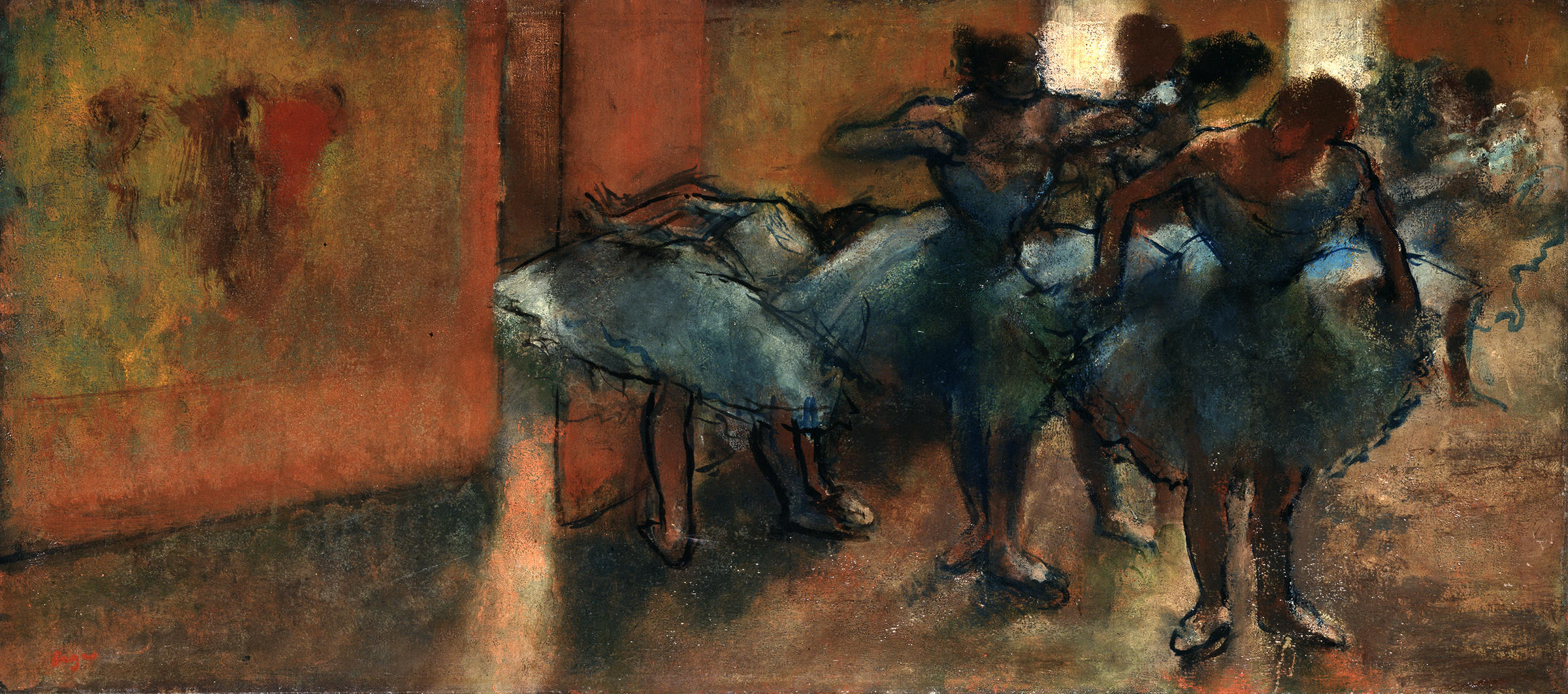 Degas - Dancers in the Foyer, ca. 1889, Lemoisne 996.jpg