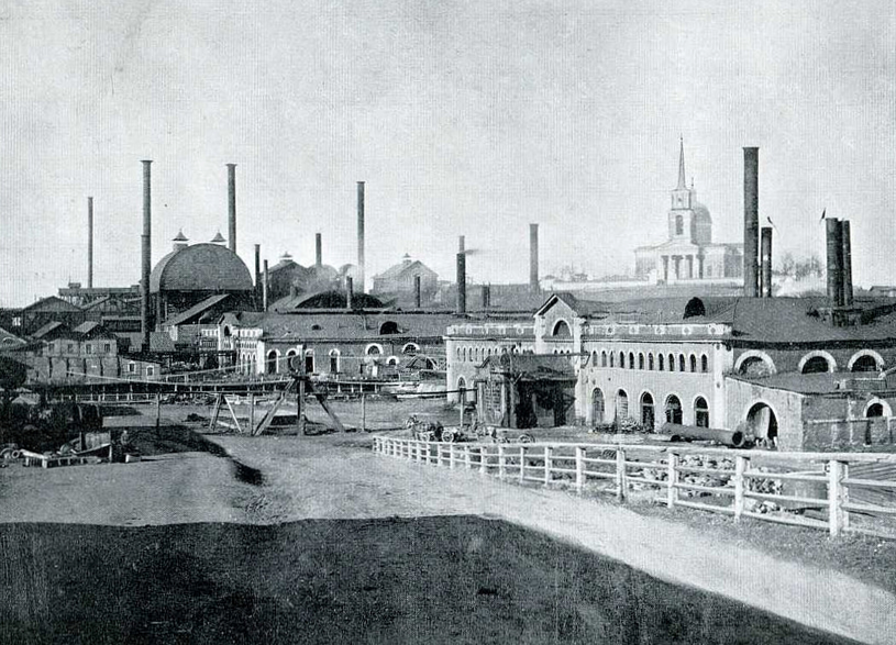 Салдинский рельсовый завод. Нижняя Салда, 1850-е. Метенков В. Л. Альбом «Виды Урала», фото: 1900 г. Свердловская область