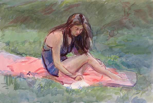 Купальщица. Озеро Сенеж (1960)